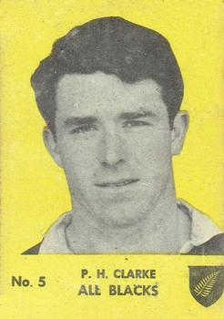 1968 Playtime Rugby Gum Famous Rugby Players - Yellow #5 Phil Clarke Front